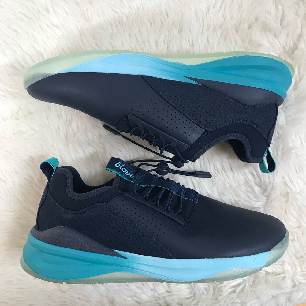 CLOVE Navy Aqua Blue Classic Nursing Shoe Sneaker Womens Size 10 Comfort Slip On - Picture 9 of 10